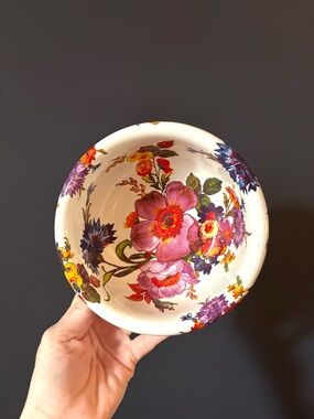 mackenzie childs floral small pet dish